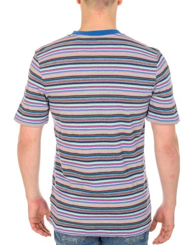 Camiseta scotch & soda striped crewneck t-shirt with chest pock 166063 88967 0217