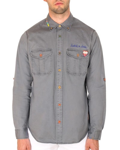 CAMISA SCOTCH & SODA Regular-fit washed worker shirt 167383 91107 0415