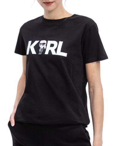Camiseta karl lagerfeld ikonik 2.0 karl logo t-shirt 230w1706 93448 999