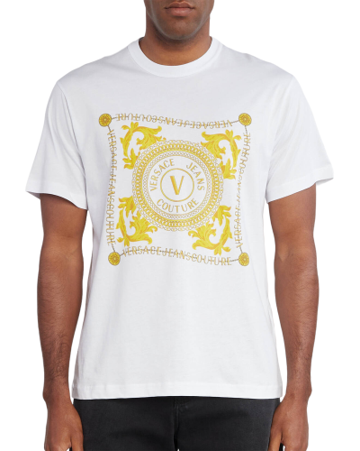 Camiseta versace jeans couture magliette 75gahf07cj00f white gold