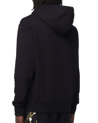 Versace Jeans Couture - Sudadera negra con capucha y cremallera y logo -  BLS Fashion