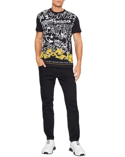 Camiseta versace jeans couture magliette 75gah6sgjs221 black gold