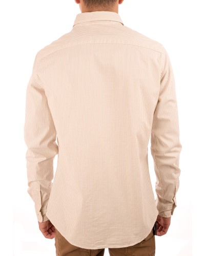 Camisa scotch & soda essential stripe poplin shirt 172956 stone off
