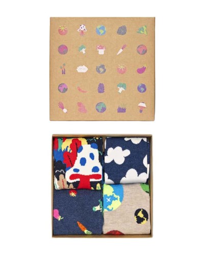 COMPLEMENTS HAPPY SOCKS 4-PACK WILD AND FREE P000320 GIFT SET