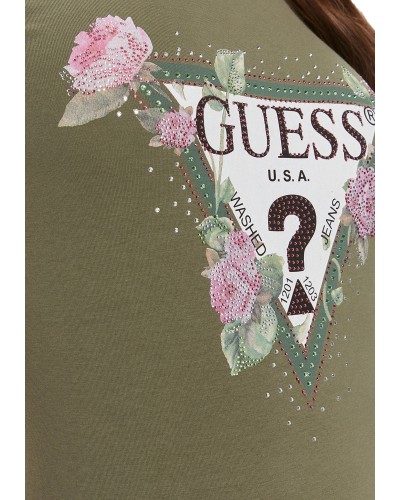 Camiseta guess ss rn floral triangle tee w4ri28 j1314 lichen lea