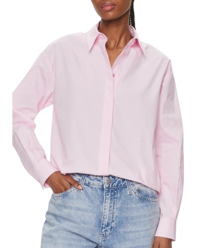 Camisa pinko bridport camicia popeline di c 100233-a19u rosa dolce lilla