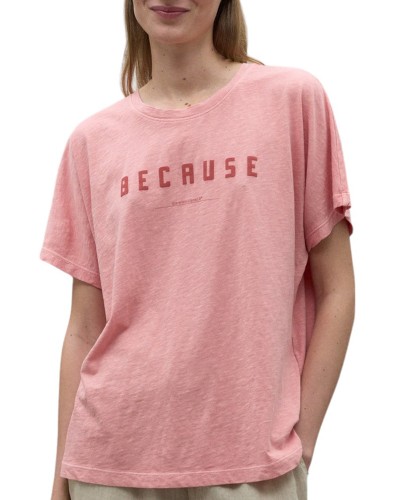 Camiseta ecoalf kemialf t-shirt woman mcwgatskemi00123s24 dusty rose