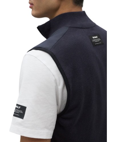 Punto ecoalf fresnoalf knitted vest man mcmgaknfresv0640s24 deep navy