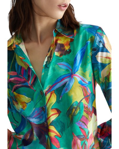 Camisa liujo tunic/blouse ca4406 ts017 flowering