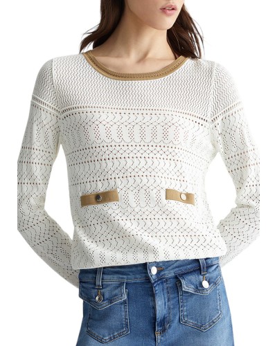 Punto liujo sweater ma4053 ms52n bco lana/c