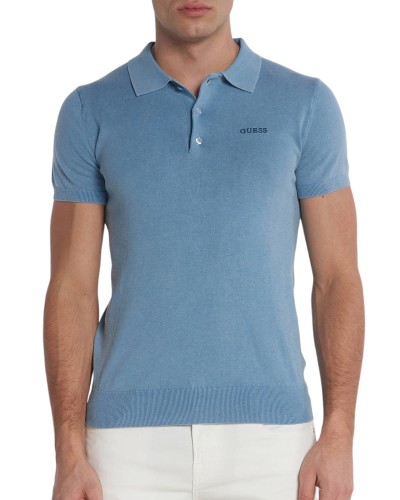 Polos guess cree washed ss polo swtr m4gr07 z3dn1 light blue
