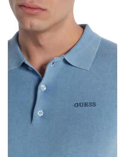 Polos guess cree washed ss polo swtr m4gr07 z3dn1 light blue