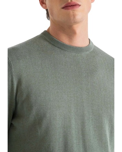Punto antony morato knitted sweater mmsw01429 50086 sage green