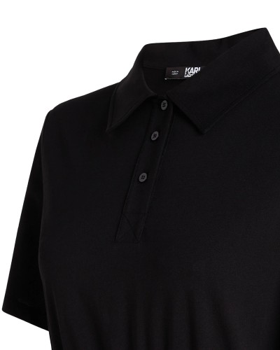 Vestidos karl lagerfeld logo tape shirt dress k241w1350 negro