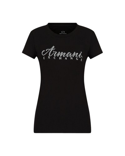 CooperaciÓn armani exchange woman jersey t-shirt 8nyt91 yjg3z black