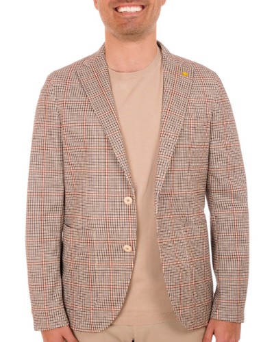 Americana manuel ritz giacca/jacket 3632g2442m 243306 blu/beige/rosso