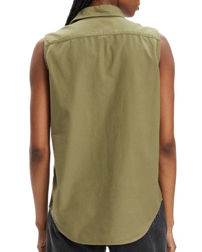 Camisa polo ralph lauren sl rx st-sleeveless-button front shirt 211906512003 tree green