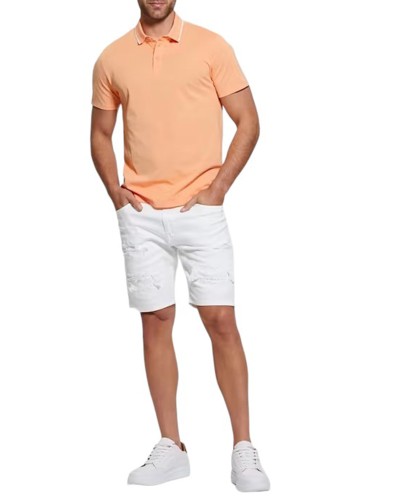 Polos guess ss paul pique tape polo m2yp25 kars0 tangerine
