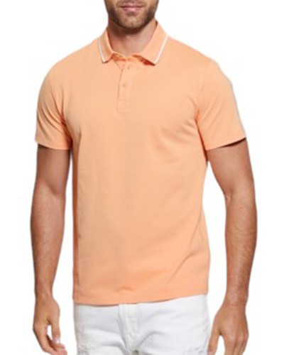 Polos guess ss paul pique tape polo m2yp25 kars0 tangerine