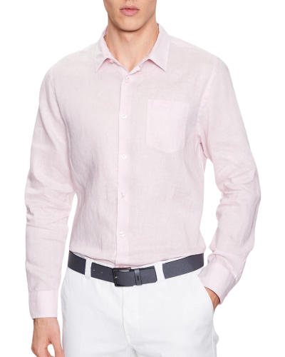 Camisa guess ls island linen shirt m2yh44 werx0 airy pink